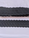 tira bordada negra 7cm