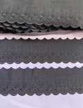 tira bordada negra 7cm